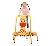 CostwayMini Trampoline pour Enfants Trampoline avec Poignée Rembourrée en Mousse et Couverture de Sécurité Matelassée pour 3- 6 Ans Choix Orange
