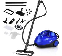 CostwayNettoyeur Vapeur Polyvalent avec 19 Accessoires Sans Produit Chimique Balai Vapeur de 2000W 4 Bars avec Réservoir de 1,5 L Bleu