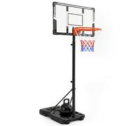 CostwayPanier de Basket Portable Extérieur Système de But de Basket Ajustable 1-3 Mètres avec Panneau Incassable et Roulettes Noir