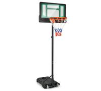 CostwayPanier de Basket pour Enfants Jouet de But de Basket Résistant aux Intempéries avec Hauteur Réglable de 132 à 250 CM Vert
