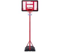 CostwayPanier de Basketball Hauteur Réglable 95-155 CM avec Support Base Remplissable&Planche Cadre Métallique But de Basket Portable