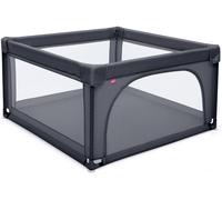 CostwayParc Bébé Portable 120 x 120 x 68 CM avec 50 Boules Colorées Barrière de Sécurité de Enfants Pieds Antidérapantes 3 Ans + Gris foncé