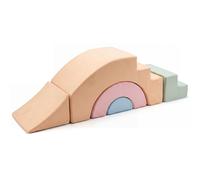 CostwayParcours Motricité Bébé 5 Modules pour Tout-Petits 3+ Ans Espace de Jeu Sécurisé en Mousse sans Angles Housses Lavables Multicolore