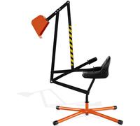 CostwayPelleteuse pour Enfants Jouet Bac à Sable avec Pelle Flexible Siège Rotatif & Dossier Ergonomique Excavatrice Orange