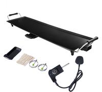 CostwayPlancha Electrique Antiadhésive-1800W-230V 50HZ-Thermostat Adjustable 5 Niveaux -6 Spatules et Tiroir Collecteur d Huile