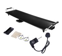 CostwayPlancha Electrique Antiadhésive-1800W-230V 50HZ-Thermostat Adjustable 5 Niveaux -6 Spatules et Tiroir Collecteur d?Huile
