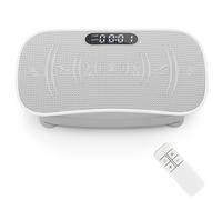 CostwayPlateforme Vibrante Plaque Vibrante Silencieuse avec 10 Intensités de Vitesse Télécommande Écran LED Plateforme de Fitness Gris