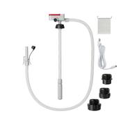 CostwayPompe de Transfert de Carburant Alimentée par USB et Batterie avec Débit de 12 LPM Tuyau de 130 cm et 3 Adaptateurs pour Essence Diesel