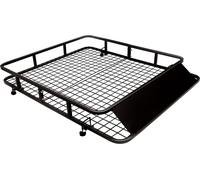 porte-bagages de toit pour voiture giantex en métal noir 122,5x102cm avec déflecteur d'air capacité 75kg accessoires automobiles Noir