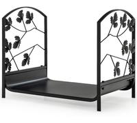 CostwayPorte-Bûches en Fer Forgé Range Bûche pour Intérieur&Extérieur Pieds Surélevés Capacité de poids de 50 kg 48 x 34 x 41cm
