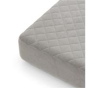 CostwayProtège-Matelas Queen Surmatelas en Velours avec Poche Profonde Housse de Matelas avec Rembourrage en Éponge Gris