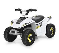 CostwayQuad Buggy Electrique pour Enfant 6 V 4,5 Km-H MAX Voiture pour Enfants de 3 Ans+ Blanc