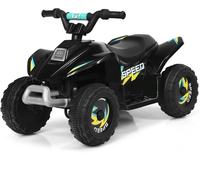 Costway Quad Electrique Pour Enfants 6 V 4,5 Km/H Max. Voiture Pour Enfants De 3ans+ Noir