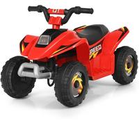 CostwayQuad Buggy Electrique pour Enfant 6 V 4,5 Km-H MAX Voiture pour Enfants de 3 Ans+ Rouge