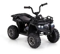 CostwayQuad Électrique pour Enfants ATV 6V avec Démarrage par Bouton Unique Pneus à Bande de Roulement Phares LED Lecteur MP3 pour 2-5 Ans Noir