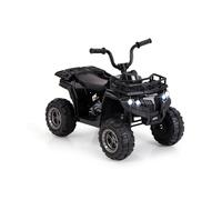 CostwayQuad Électrique pour Enfants ATV 6V avec Démarrage par Bouton Unique Pneus à Bande de Roulement Phares LED Lecteur MP3 pour 2-5 Ans Noir