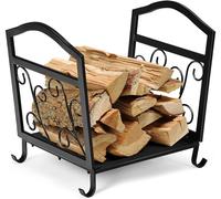 CostwayRange Bûche Intérieur Porte-Bûches Métal Charge 60 kg pour Rangement Bois Intérieur Porte Bûche Cheminée 43 x 40 x 32 cm