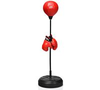 CostwaySac de Boxe Punching Ball sur Pied Hauteur Réglable 120-154CM avec Gant Pompe à Main Gonflable