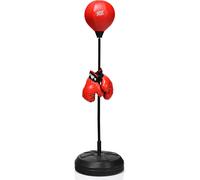 CostwaySac de Boxe Punching Ball sur Pied Hauteur Réglable 120-154CM avec Gant Pompe à Main Gonflable