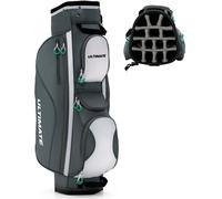 CostwaySac de Chariot de Golf avec 14 Compartiments Séparés Sac de Club de Golf avec Capuche Anti-Pluie/Housse Anti-Poussière