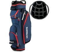 CostwaySac de Club de Golf avec 14 Compartiments Séparés 8 Poches Capuche Anti-Pluie Bandoulière Sac Isotherme Léger en Nylon Marine