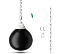 CostwaySac de Frappe à Eau avec Crochet Chaîne Métallique Réglable Boucles d'Assurance et Injection d'Eau pour Boxe Suspendue Charge Max 50KG Noir
