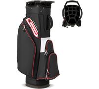 CostwaySac de Golf pour Chariot Sac de Golf Léger avec 14 Compartiments sur le Dessus Sac de Rangement Portable pour Clubs de Golf Noir