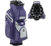 CostwaySac de Golf pour Chariot Sac de Golf Moulé avec Fermeture à Glissière et 14 Compartiments Pleine Longueur Sac de Golf Léger Violet