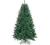 CostwaySapin De Noël Artificiel 180 Cm 1355 Branches En Pvc Support En Métal Pliable à Charnières Installation Rapide Vert
