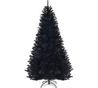 COSTWAY Sapin de Noël Artificiel 225cm Aiguilles en PVC avec Support en Métal Pliable 1258 Pointes de Branche Décoration de