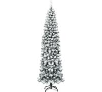 CostwaySapin de Noël Artificiel 227CM Avec 641 Branches Floqué Charnières Arbre de Noël Installation Rapide