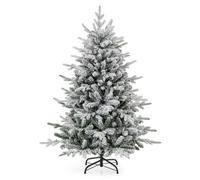 CostwaySapin de Noël Artificiel 8 Modes d'Eclairage Lumières LED Multicolores Pointes de Branches en PVC et PE Haute de 135cm