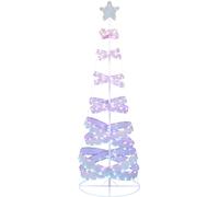 CostwaySapin de Noël en Spirale de 210 cm avec 341 Lumières LED Colorées Arbre de Noël Artificiel Pliable avec Cadre en Fer Décoration de Noël