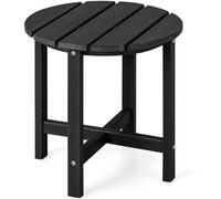 CostwayTable Basse de Jardin en HDPE Anti-UV Charge max.:100 KG Table d Appoint Intérieur Extérieur Noir