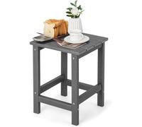 CostwayTable Basse de Jardin en HDPE L36 x P36 x H47 CM Anti-UV Charge max.:100 KG Table d Appoint Intérieur Extérieur Gris