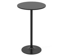 CostwayTable Bistrot Ronde Table de Bar de 101,5 cm de Hauteur Transformable en Table Basse de 56 cm Table de Pub Haute Base en Métal Noir