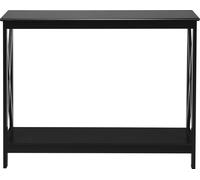 CostwayTable Console Table de Canapé Style Industriel 100 x 30 x 80 CM Noir en MDF de Haute Qualité