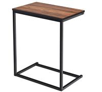 CostwayTable d?Appoint Table Basse Portable Table pour Ordinateur PC forme U Irréglable Marron