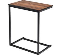 CostwayTable d Appoint Table Basse Portable Table pour Ordinateur PC forme U Irréglable Marron