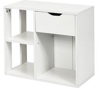 CostwayTable d'Appoint à 3 Niveaux Bout de Canapé avec Etagère de Rangement Style Industriel