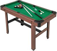 CostwayTable de Billard de 122 cm en Bois avec Jeu Complet de Boules 2 Queues de Billard 2 Craies Triangle Brosse Table Compacte Vert