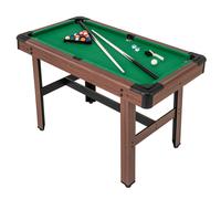 CostwayTable de Billard de 122 cm en Bois avec Jeu Complet de Boules 2 Queues de Billard 2 Craies Triangle Brosse Table Compacte Vert