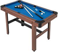 CostwayTable de Billard de 122 cm en Bois avec Jeu Complet de Boules 2 Queues de Billard 2 Craies Triangle Brosse Table Compacte Bleu