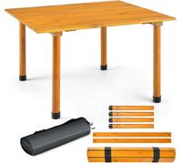 CostwayTable de Camping Pliante avec Sac de Transport pour Pique-nique Plage Barbecue Camping Pêche Naturel