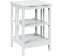 CostwayTable de Chevet à 3 Niveaux Table d'Appoint Simple et Contemporain 40x40x61cm Blanc