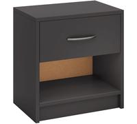 CostwayTable de Chevet avec Étagère de Rangement Ouverte Table Compacte Gris