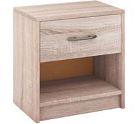 CostwayTable de Chevet avec Étagère de Rangement Ouverte Table Compacte Naturel