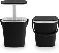 CostwayTable Glacière 15L 3 en 1 avec Compartiment de Rangement Pince à Glace Seau à Glace d'Extérieur en PP Résistant aux Intempéries Noir