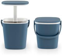 CostwayTable Glacière 15L 3 en 1 avec Compartiment de Rangement Pince à Glace Seau à Glace d'Extérieur en PP Résistant aux Intempéries Bleu