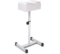 CostwayTabouret de Pédicure à Hauteur d'Assise Réglable 45-65 cm Repose-pied Pédicure avec Coussin Épais et Doux Charge 10KG Blanc